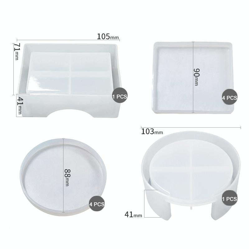 DIY Crystal Epoxy Storage Box Silicone Mould, Specification: 10 PCS/Set