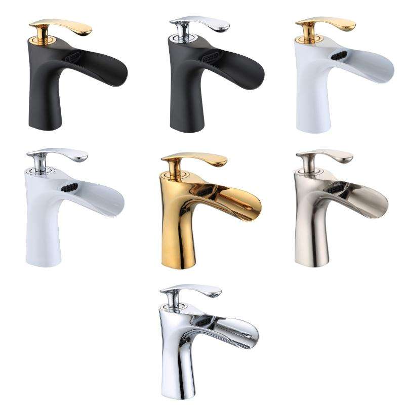 Washbasin All Copper Diamond Hot And Cold Water Faucet(Brushed)
