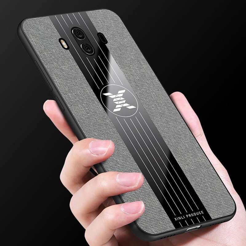 For Huawei Mate 10 Pro XINLI Stitching Cloth Textue Shockproof TPU Protective Case(Blue)