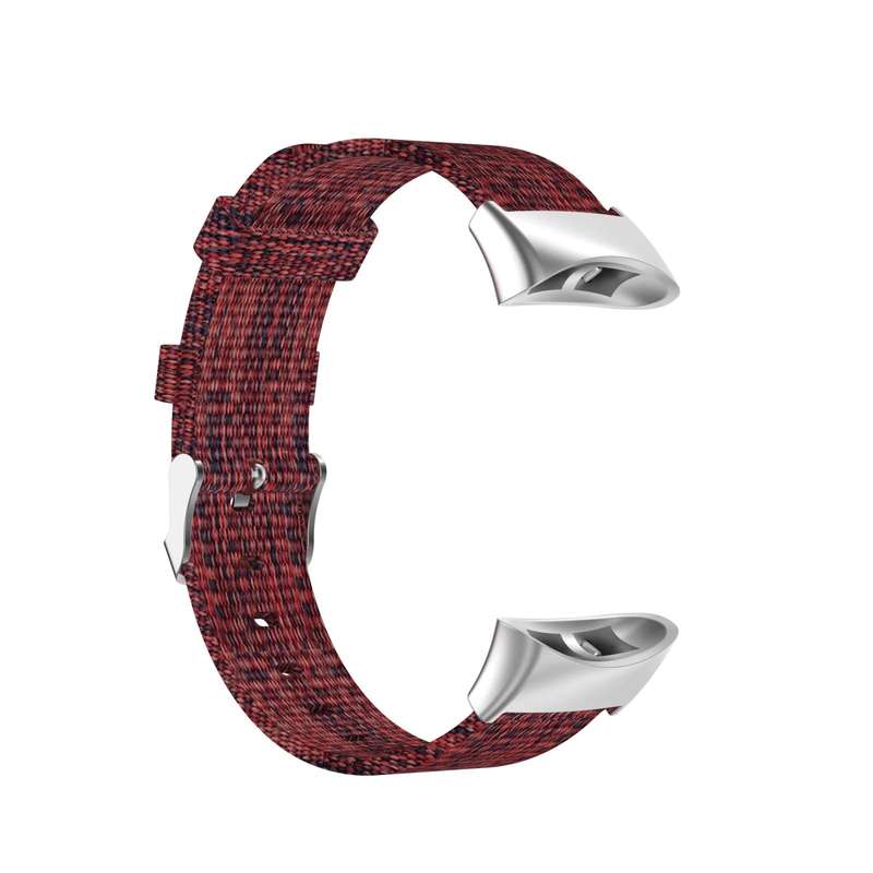 For Garmin Forerunner 45 / 45S / Swim 2 Universal Nylon Canvas Watch Band(Wine Red)