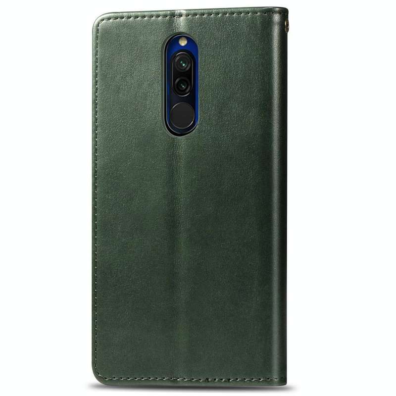 For Xiaomi Redmi 8 Retro Solid Color Leather Buckle Phone Case with Lanyard & Photo Frame & Card ...