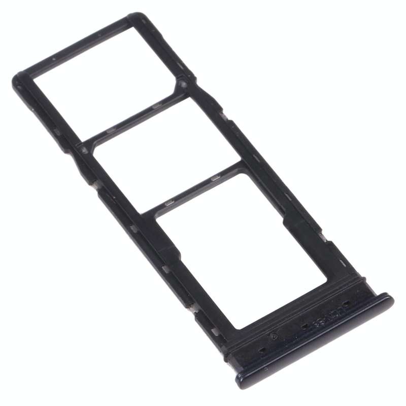 For Tecno Spark 5 Air KD6a SIM Card Tray + SIM Card Tray + Micro SD Card Tray (Black)