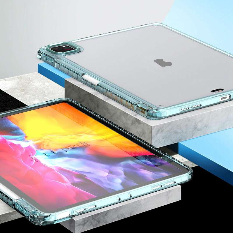 For iPad Pro 11 2022 / 2021 / 2020 Clear Acrylic Shockproof Tablet Case(White)