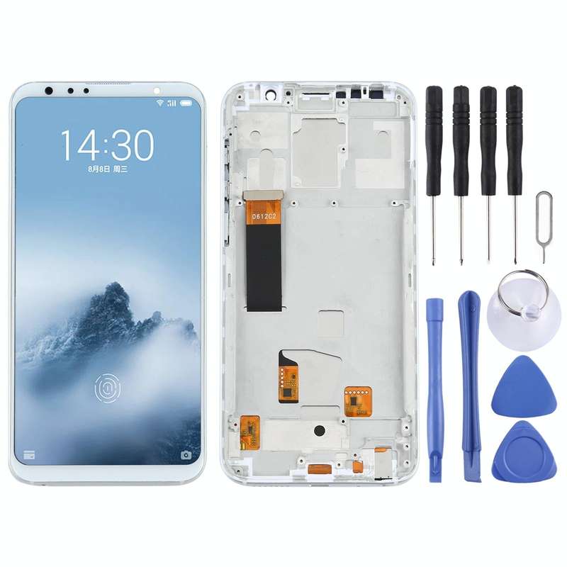 TFT LCD Screen for Meizu 16th Digitizer Full Assembly with Frame, Not Supporting Fingerprint Iden...