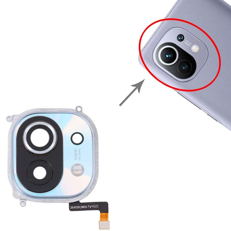 For Xiaomi Mi 11 Back Camera Lens Frame (Blue)