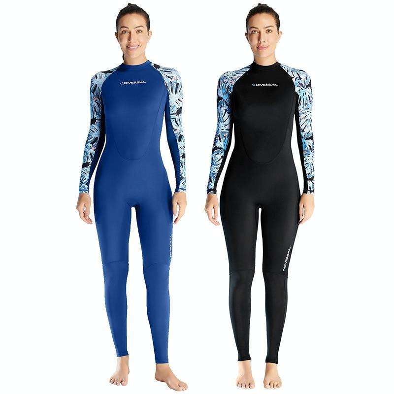 DIVE & SAIL Ladies Quick-Drying Sun Protection One-Piece Wetsuit Swimming And Surfing Snorkeling ...