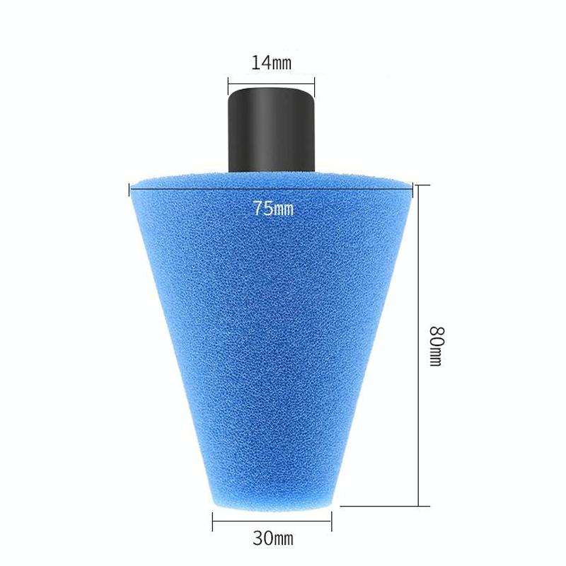 Car Cone Wheel Polishing Sponge M14 Detail Waxing Sponge Wheel(Yellow)