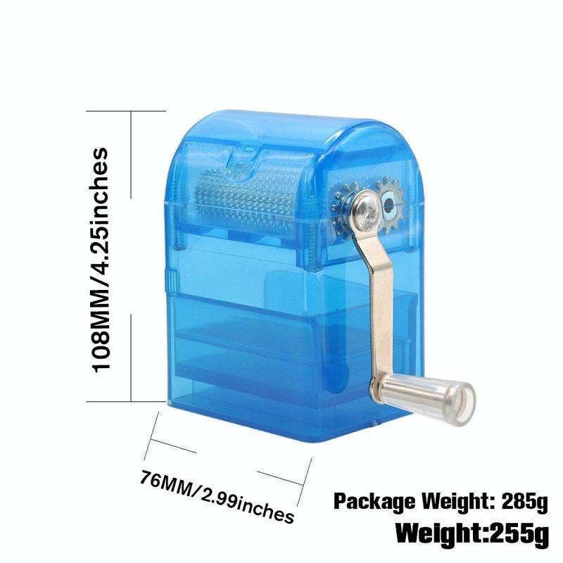 MYQ-053 Hand-cranked Cigarette Grinder Cigarette Puller Plastic Drawer Grinder(Blue)