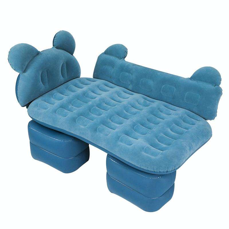 Universal Car Cartoon Travel Inflatable Mattress Air Bed Camping Back Seat Couch with Head Protec...