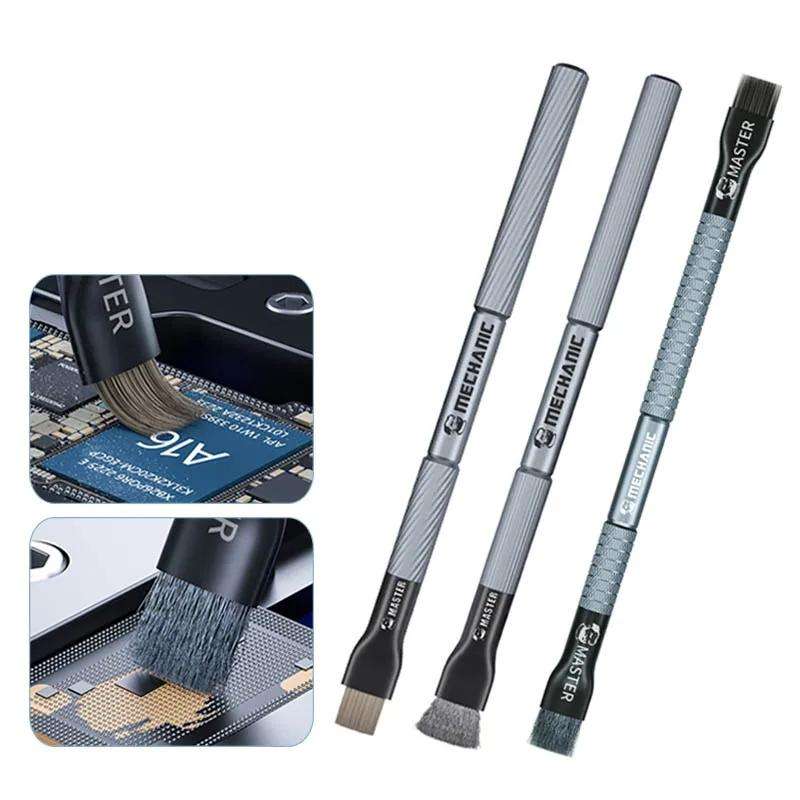 MECHANIC Cell Phone Motherboard Chip Degumming Brush PCB De-Tin Cleaning Cylinder Long Handle Bru...