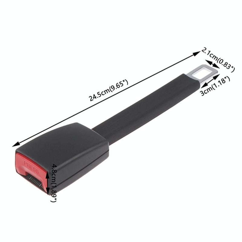 25cm Car Seat Belt Extension Snap Button, Color: Black