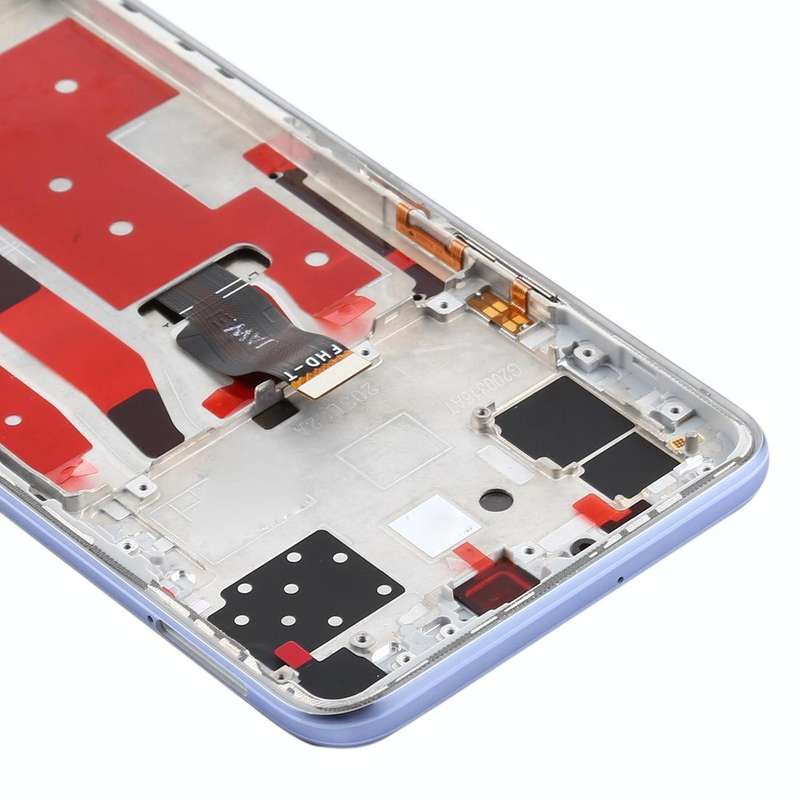 OEM LCD Screen for Huawei Nova 7 SE Digitizer Full Assembly with Frame(Silver)