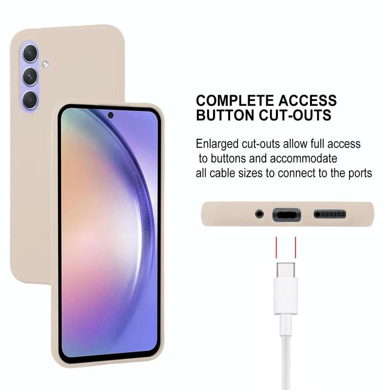 For Samsung Galaxy A54 5G GOOSPERY SOFT FEELING Liquid TPU Soft Phone Case (Apricot)