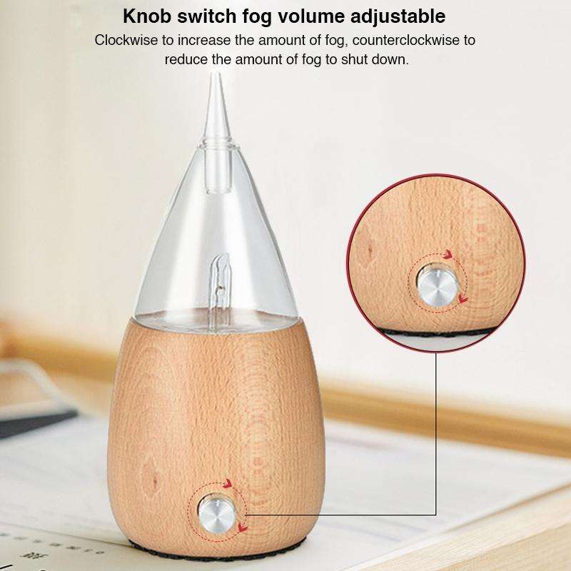 Waterless Diffuser Essential Oil Spray Wood Glass Aromatherapy Air Humidifier, Plug Type:AU Plug(...