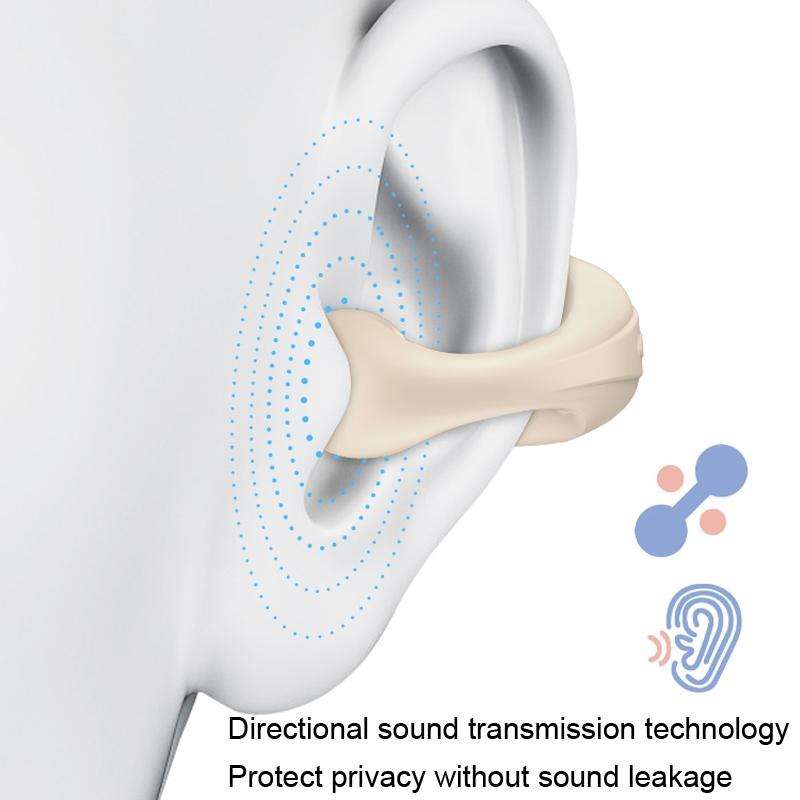 Single Ear Bone Conduction Bluetooth Earphone In-Ear Wearable Running Sports Mini(White)