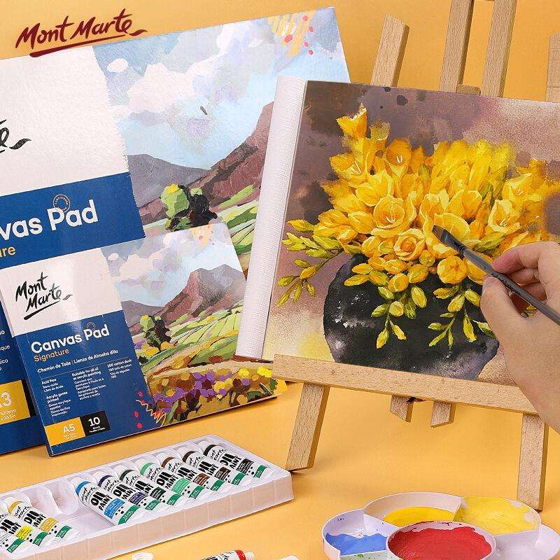 10 Sheet/pack Oil Acrylic Painting Canvas Pad Paper Book Painting Canvas Paper(A5)