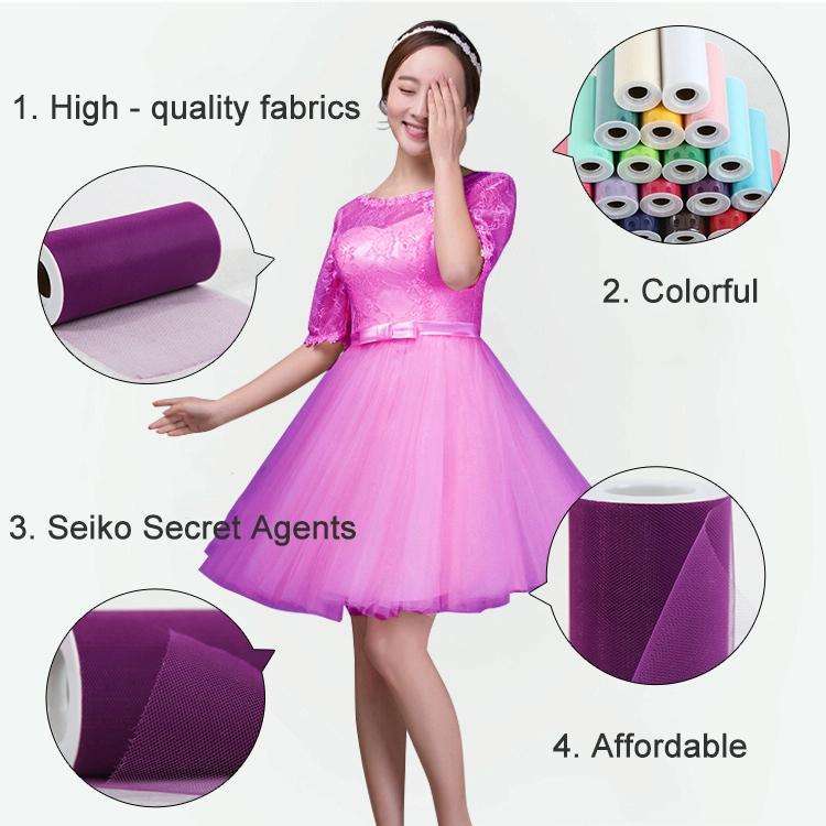 Fashion 20D Polyester Tulle Roll, Wedding Birthday Decoration Decorative Crafts Supplies, Total L...