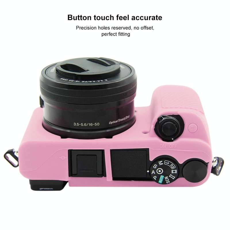 PULUZ Soft Silicone Protective Case for Sony ILCE-6300 / A6400(Pink)