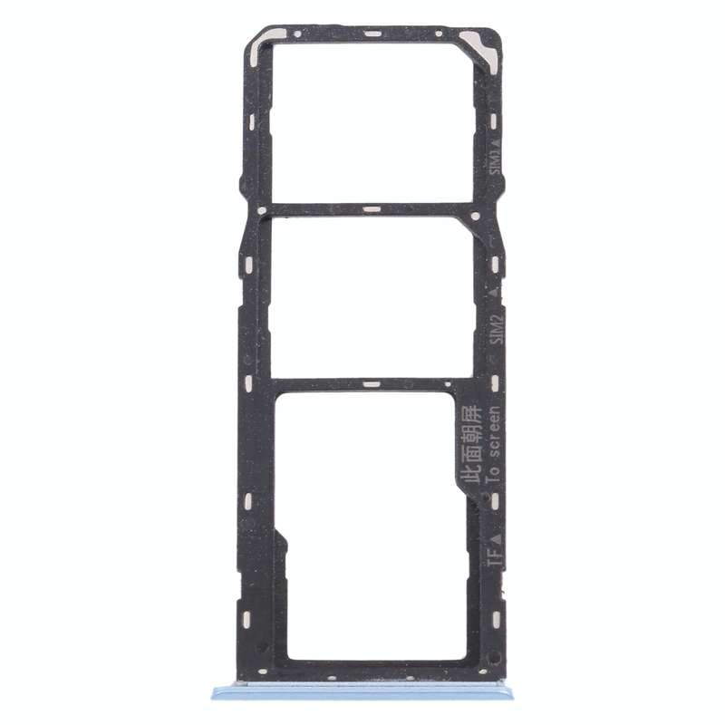 For OPPO Realme C12 RMX2189  SIM Card Tray + SIM Card Tray + Micro SD Card Tray (Blue)