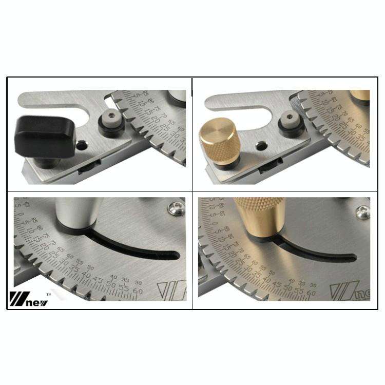 Woodworking Pusher Slide Ruler Woodworking Table Saw Measuring Tool, Style:Copper Handle + Tenon ...