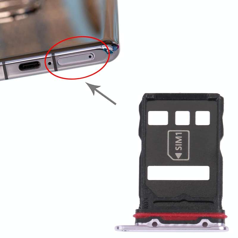 SIM Card Tray + NM Card Tray for Huawei P50 Pro (Pink)