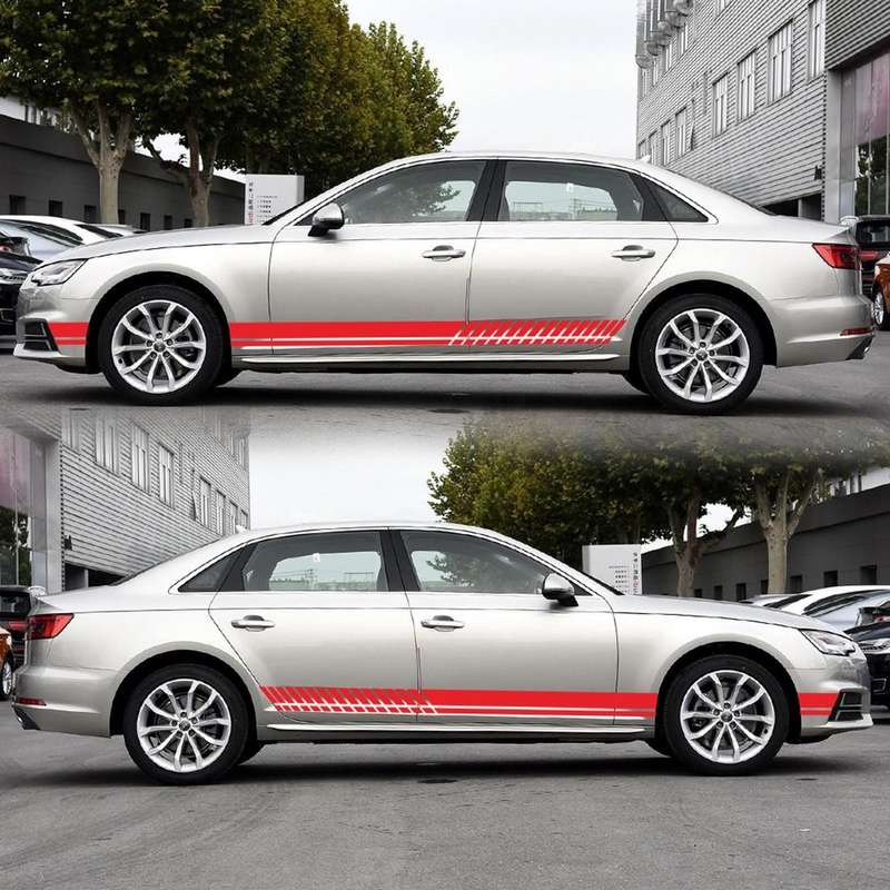 Car Styling Stripe PVC Sticker Auto Decorative Sticker (Red)
