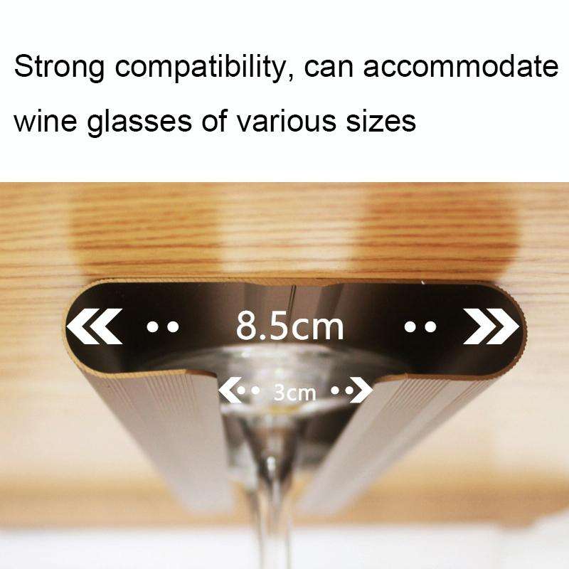 Living Room Punch-free Aluminum Alloy Wine Glass Rack Kitchen Wine Glass Hanger(Champagne)
