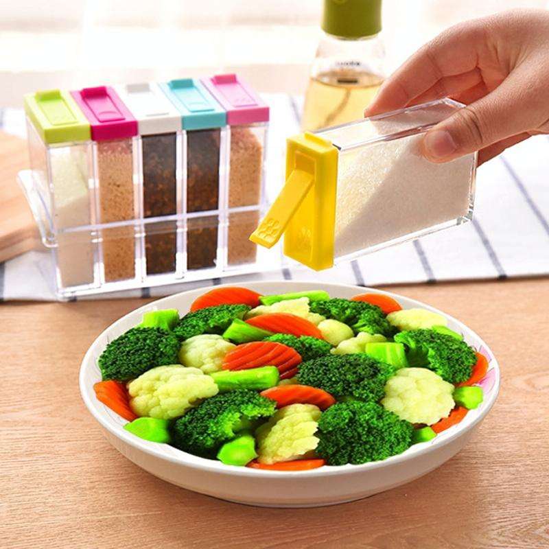 6 PCS/Set Transparent Spice Seasoning Box Storage Bottle
