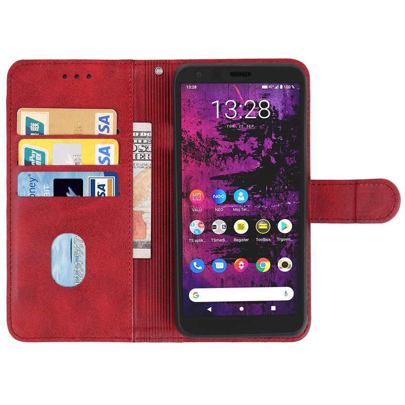 Leather Phone Case For CAT S62 Pro(Red)