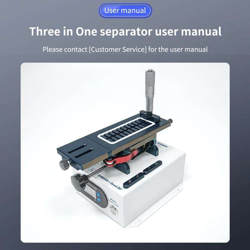 QianLi 3 in 1 Multifunctional 7 inch LCD Screen Separator Machine, Plug:US