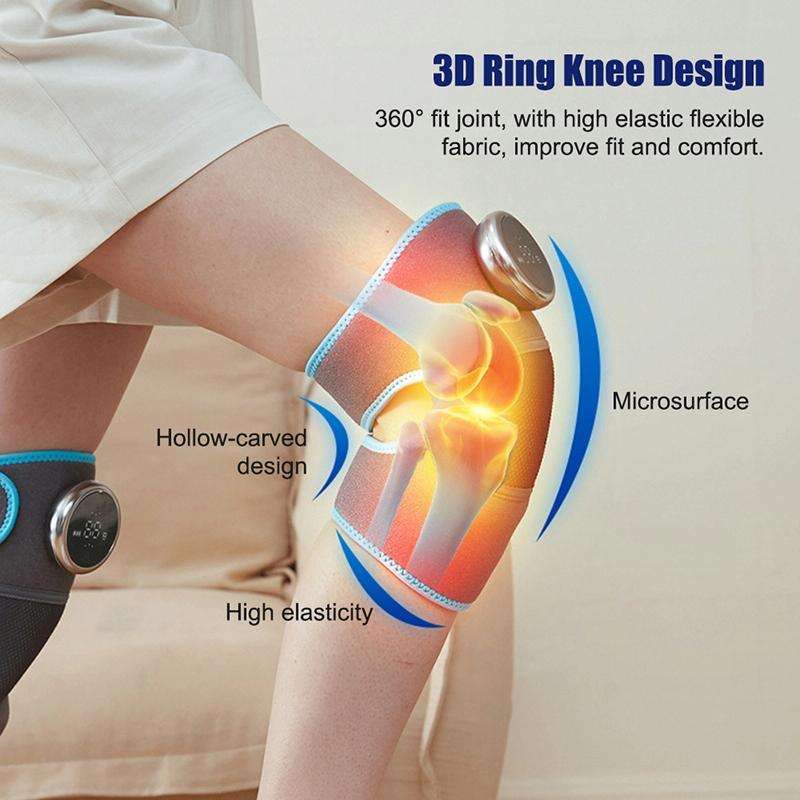 Electric Heating Therapy Knee Warm Knee Pad Brace Massage,Spec: Double With Vibration