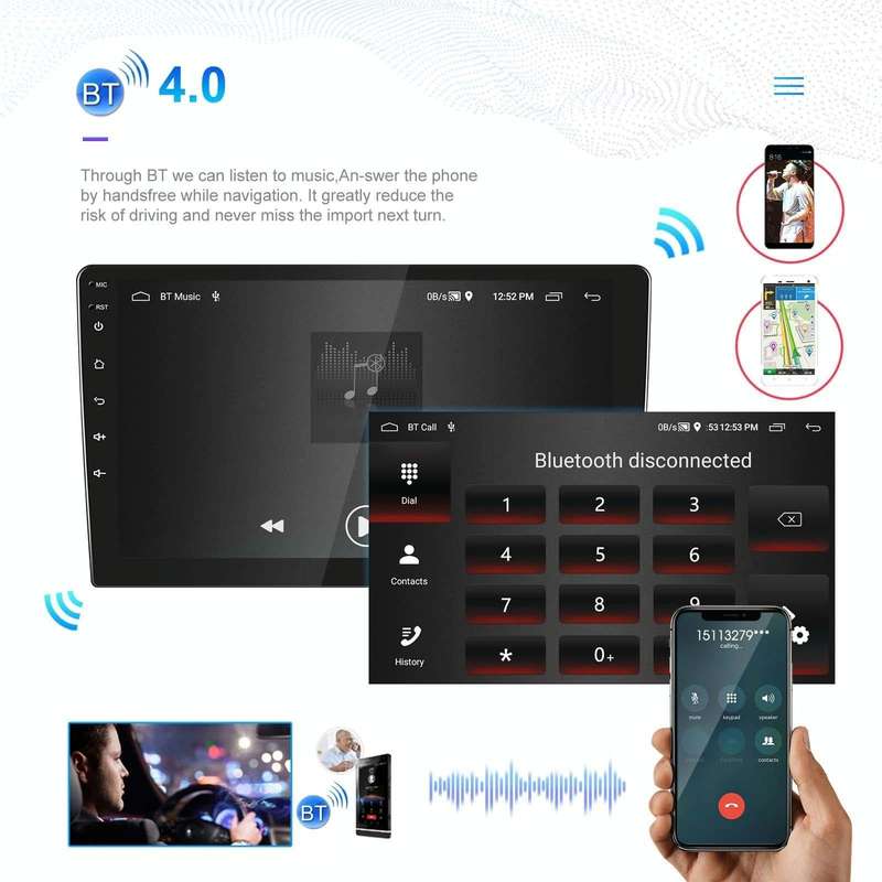A3195 9 Inch Car Android Large Screen Navigation Central Control Screen 2+32G Player with CarPlay...