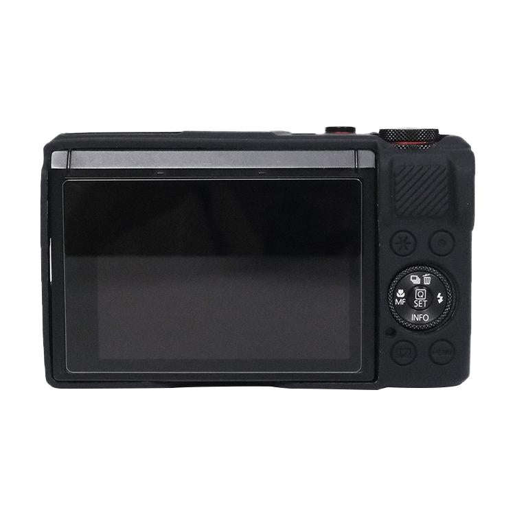 For Canon PowerShot G7 X Mark III / G7X3 Soft Silicone Protective Case with Lens Cover(Black)