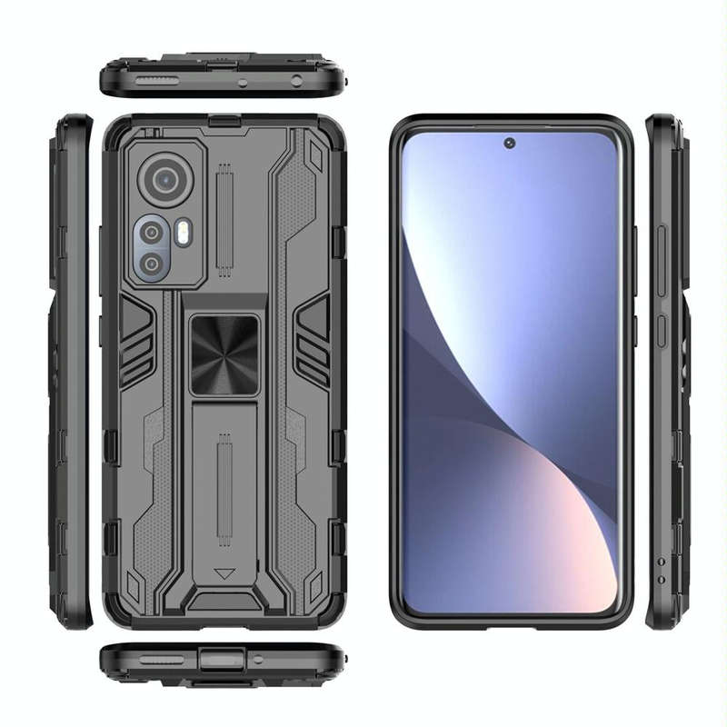 For Xiaomi 12S/12/12X Supersonic PC + TPU Shock-proof Phone Case(Black)