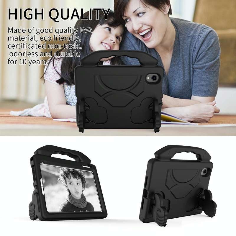 For iPad mini 6 EVA Material Children Flat Anti Falling Cover Protective Shell with Thumb Bracket...