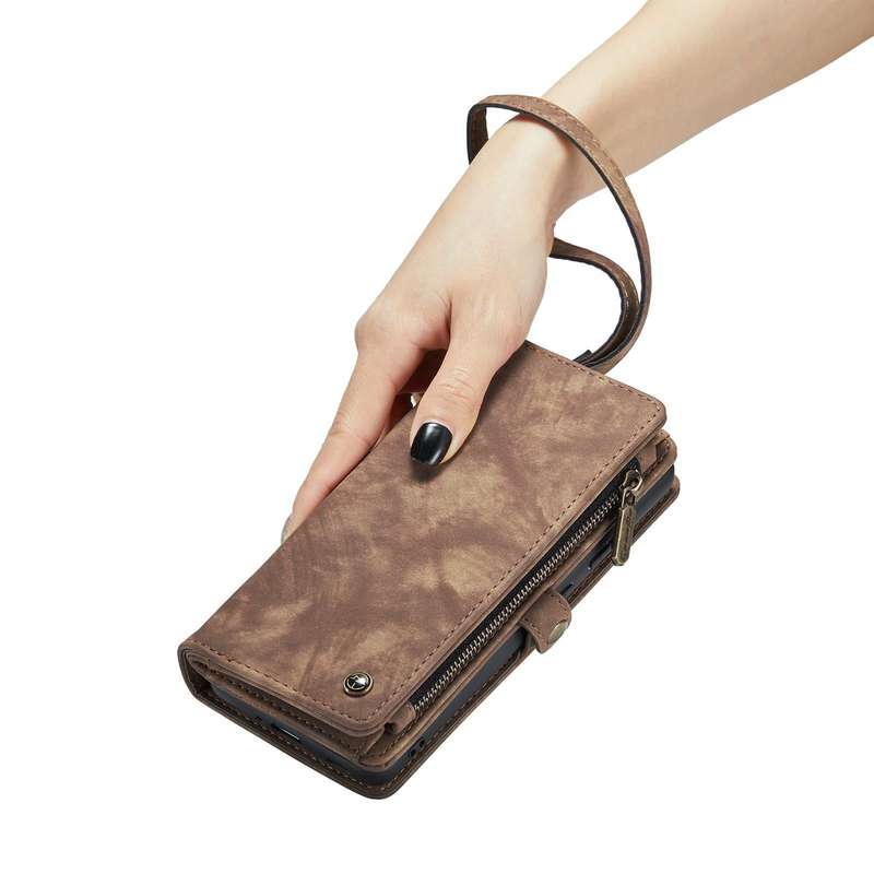 For Samsung Galaxy A53 5G CaseMe-008 Detachable Multifunctional Horizontal Flip Leather Case(Brown)