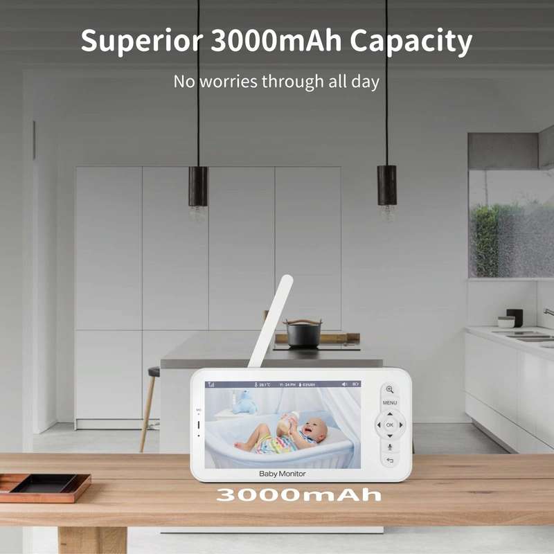 5 Inch HD Baby Monitor Wireless Wifi Baby Care Camera US Plug