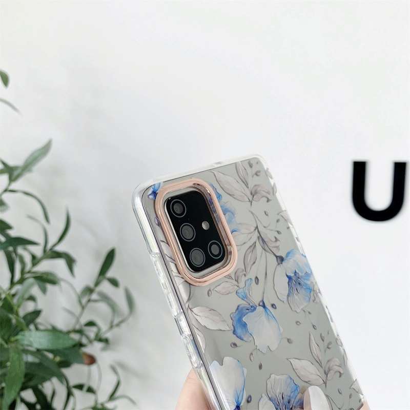 For Samsung Galaxy A54 5G High Translucent Electroplating Flower Pattern TPU + PC Phone Case(Hibi...