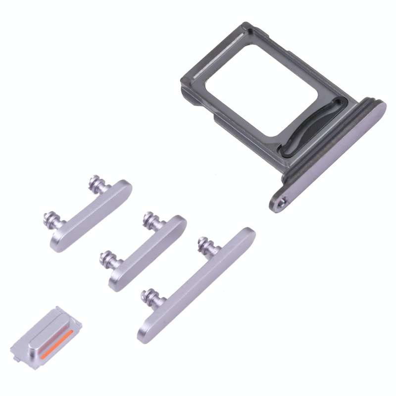 SIM Card Tray + SIM Card Tray + Side Keys for iPhone 14 Pro (Purple)