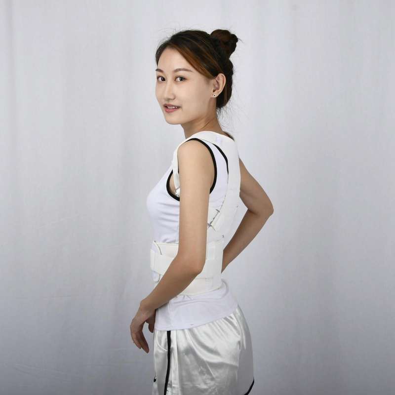 Adult Back Posture Correction Belt Kyphosis Correction Body Restraint Belt, Specification: S(White)