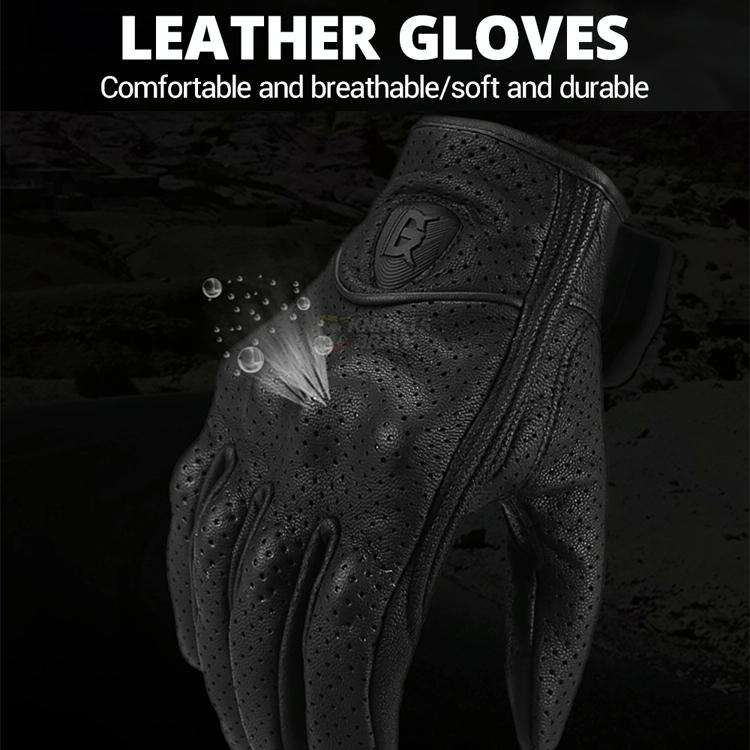 GHOST RACING GR-ST06 Breathable Touch Screen Motorcycle Riding Leather Gloves Anti-Fall Locomotiv...