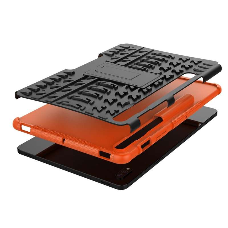 For Samsung Galaxy Tab S8 / Galaxy Tab S7 T870 / T875 Tire Texture Shockproof TPU+PC Protective C...