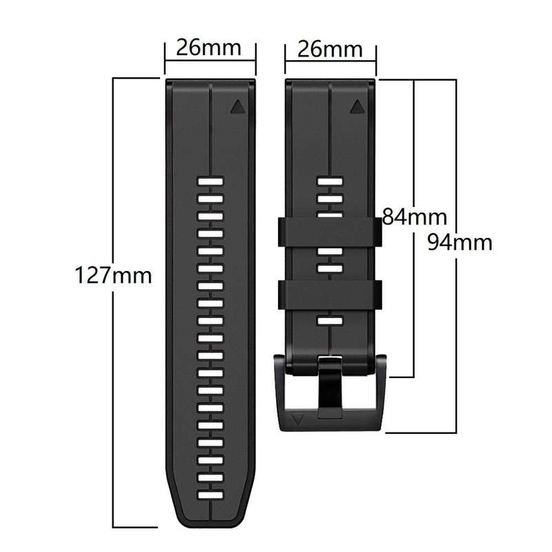 For Garmin Fenix 7X Vertical Stripes Two-color Silicone Watch Band(Black Red)