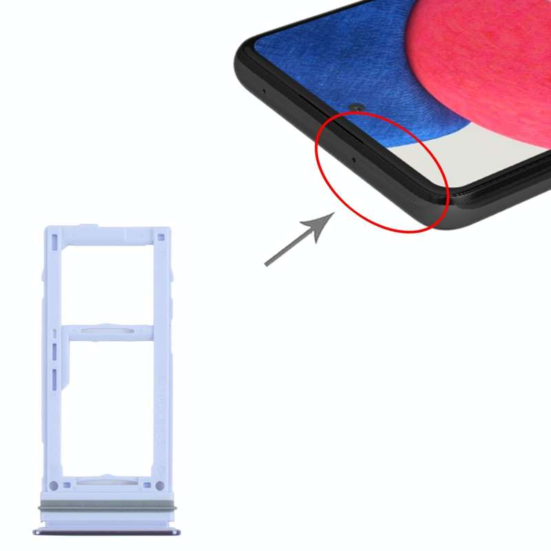 For Samsung Galaxy A52S 5G SM-A528 SIM Card Tray + SIM Card Tray / Micro SD Card Tray (Purple)