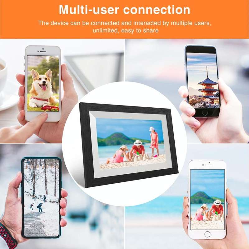 G100 10.1 inch LCD Screen WIFI Cloud Album Digital Photo Frame Electronic Photo Album with Touch ...