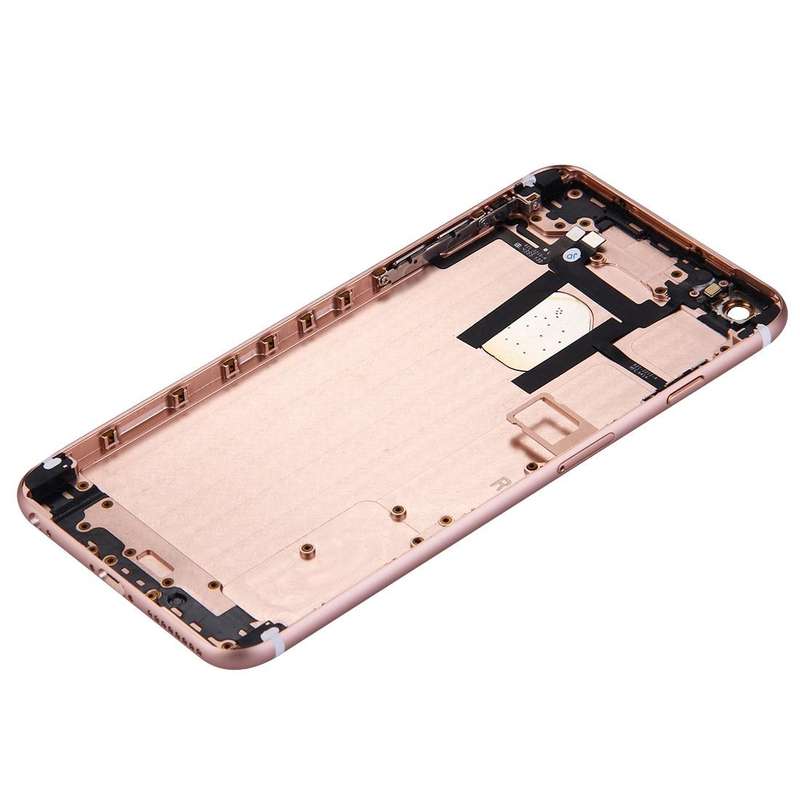 Full Housing Back Cover with Power Button & Volume Button Flex Cable for iPhone 6 Plus(Rose Gold)