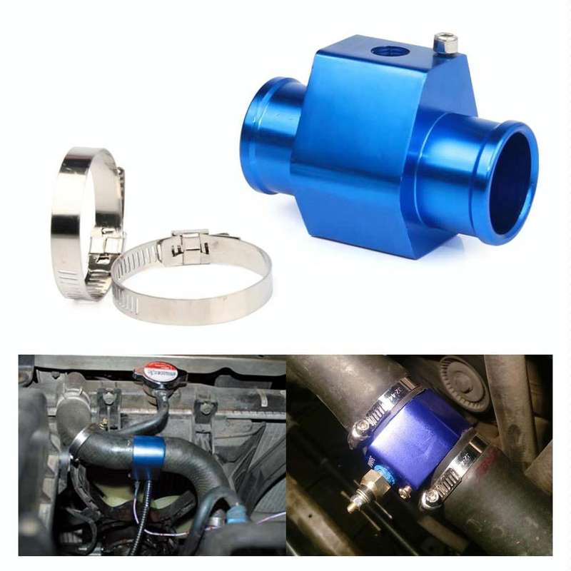 Car Water Temperature Meter Temperature Gauge Joint Pipe Radiator Sensor Adaptor Clamps, Size:40m...
