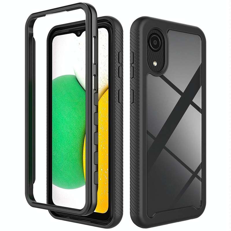For Samsung Galaxy A03 Core Starry Sky Solid Color Series Shockproof PC + TPU Phone Case(Black)