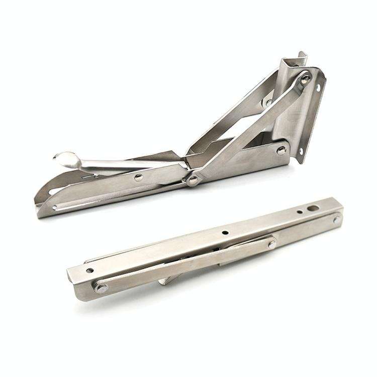 14 inch K Type Wall-mounted Foldable Stainless Steel Spring Storage Shelf for Dining Table