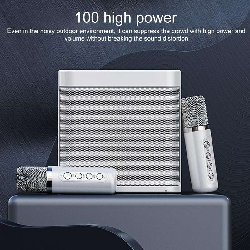 YS-203 Bluetooth Karaoke Speaker Wireless Microphone(Red)